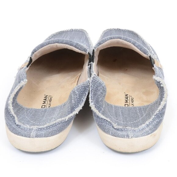 Gecko Man Mens 12 Slip On Canvas Loafers Arch Support Orthopedic Boat Shoes Blue - Picture 8 of 9